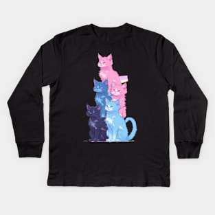 Voicing Cat LGBT Kids Long Sleeve T-Shirt